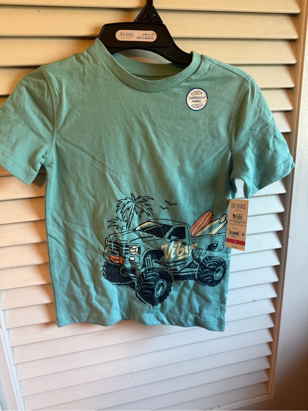 Kids Teal Surf Truck Graphic Tee by 365 Kids